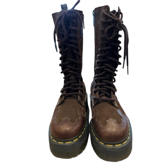 Dr. Martens 1B99 Gothic Americana Mid-Calf Platform Boots – Brown - US 5 Fits 6 - Picture 4 of 16